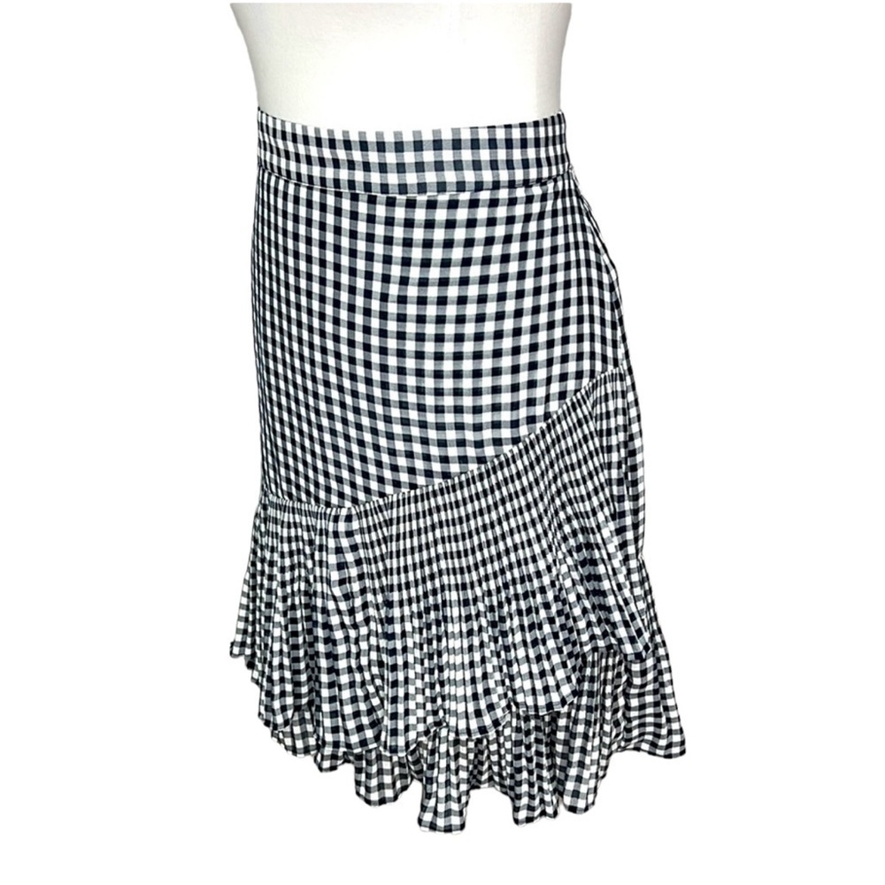 Ann Taylor Gingham Pleated Skirt - Picture 3 of 6